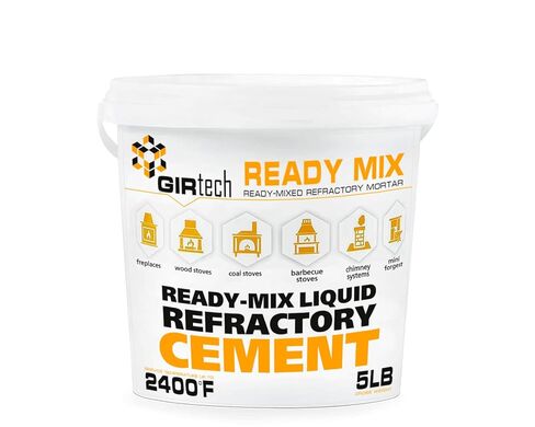 Refractory Cement Mortar 5 LB 2400 Degree High Temp Heat Resistant Liquid Mix for Repairing & Masonry, Fire Brick Lining Fire Pit, Fireplace, Kiln, Furnace, Forge in Kuwait