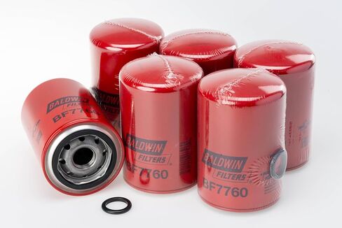 فلتر الوقود الدوار بالدوين BF7760 (شبكة سلكية، 1-14 خيط، 3.69 بوصة OD × 5.69 بوصة طول) - 6 عبوات - يستبدل Cummins 4010476، Fleetguard FF2203، Wix 33691، P552203 وP10272 in Saudi Arabia