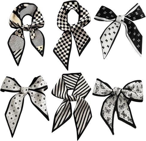 6 قطع من وشاح المحفظة لحقائب اليد، وشاح حقيبة متعدد الوظائف لحقائب اليد، كلاسيكي وعصري، يمكن تقديمه كهدية للعائلة والأصدقاء، 35 * 2.75 * 0.39 بوصة (أسود) in Kuwait