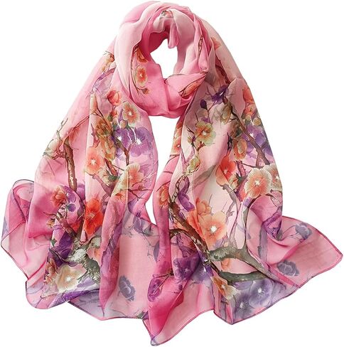 Flower Printed Scarves Fashion Shawls Floral Print Shawl Long Large Boho Scarf for Women in Saudi Arabia