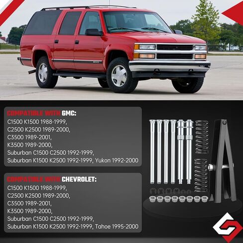 Door Hinge Pin and Bushing Repair Kit include Spring and Tool Fit for Chevy GMC C1500 C2500 C3500 K1500 K2500 K3500 Suburban Tahoe, Replace 15685040 15562609 Door Hinge Pins in Kuwait