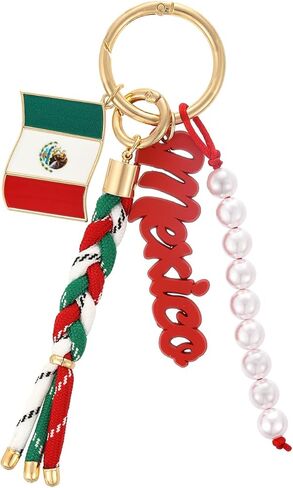 World Cup Flag Keychains Bag Charm | Flag Charms for Car Key Purse | Patriotic Outfits Team Spirit Accessories in Kuwait