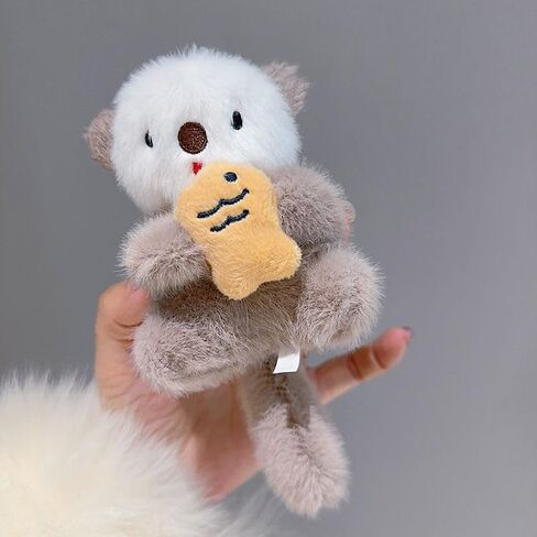 3 قطع من سلسلة مفاتيح قضاعة قطيفة لطيفة مع صديق السمك، حلية حقيبة حيوانات فروية ناعمة، هدية ساحرة قضاعة زغبية للرجال والنساء in Kuwait