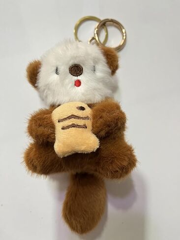 3 قطع من سلسلة مفاتيح قضاعة قطيفة لطيفة مع صديق السمك، حلية حقيبة حيوانات فروية ناعمة، هدية ساحرة قضاعة زغبية للرجال والنساء in Kuwait