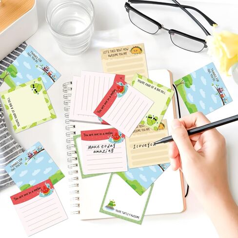 Inspirational Sticky Notes Gifts - 9 Pack Funny Positive Quotes Notepads 3x3 Inches, Fun Motivational Self-Adhesive Memo Pads Office Study Supplies for Friends Coworkers (450 Sheets) in Saudi Arabia