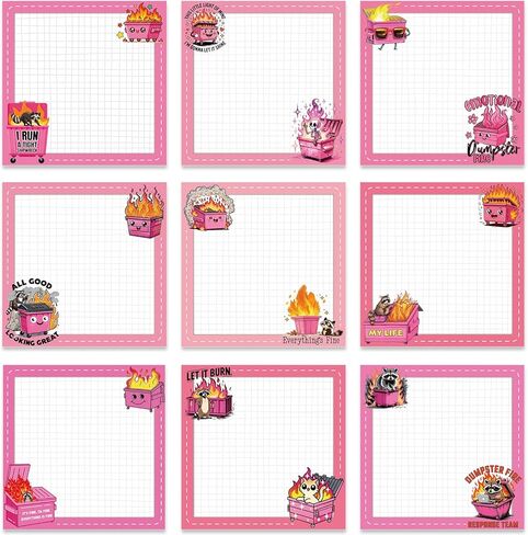 Inspirational Sticky Notes Gifts - 9 Pack Funny Positive Quotes Notepads 3x3 Inches, Fun Motivational Self-Adhesive Memo Pads Office Study Supplies for Friends Coworkers (450 Sheets) in Saudi Arabia