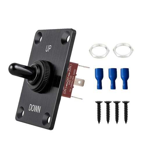 Momentary Toggle Switch 12V 30A DC Single Pole Double Throw, 3 Pin Toggle Switch with Top/Bottom Mounting Panel, Suitable for Marine, Yacht, RV,and Vehicle Winche in Kuwait