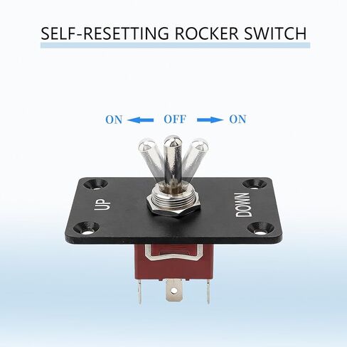 Momentary Toggle Switch 12V 30A DC Single Pole Double Throw, 3 Pin Toggle Switch with Top/Bottom Mounting Panel, Suitable for Marine, Yacht, RV,and Vehicle Winche in Kuwait
