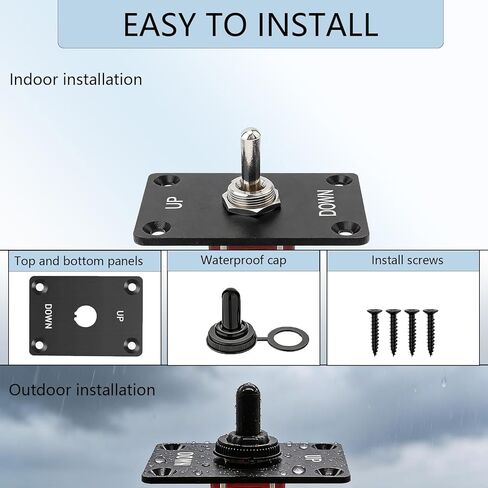 Momentary Toggle Switch 12V 30A DC Single Pole Double Throw, 3 Pin Toggle Switch with Top/Bottom Mounting Panel, Suitable for Marine, Yacht, RV,and Vehicle Winche in Kuwait