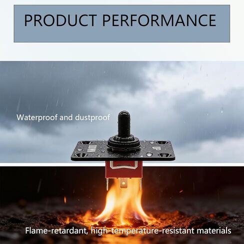 Momentary Toggle Switch 12V 30A DC Single Pole Double Throw, 3 Pin Toggle Switch with Top/Bottom Mounting Panel, Suitable for Marine, Yacht, RV,and Vehicle Winche in Kuwait