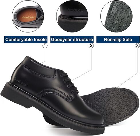 HANDPOINT Oxford Men's Slip Resistant Durability Fashion Breathable Work Shoe H82102 in Saudi Arabia