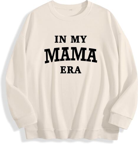In My Mama Era Off-White Crewneck Sweatshirt - Trendy Young Mom Casual Fashion Sweatshirt in Saudi Arabia