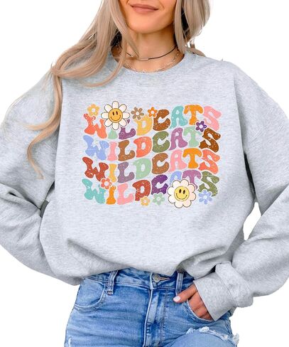 Olive Loves Apple Vintage Wildcats Sweatshirt Retro Sports Season Sweater for Adults, Youth and Teens in Saudi Arabia