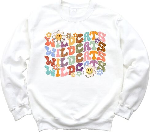 Olive Loves Apple Vintage Wildcats Sweatshirt Retro Sports Season Sweater for Adults, Youth and Teens in Saudi Arabia