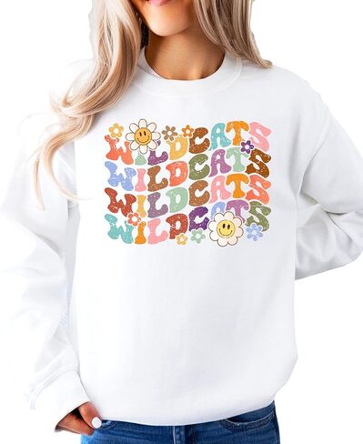Olive Loves Apple Vintage Wildcats Sweatshirt Retro Sports Season Sweater for Adults, Youth and Teens in Saudi Arabia