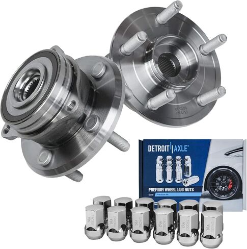 Detroit Axle - Front Wheel Bearing Hubs Kit for 11-20 Dodge Durango, 11-21 Grand Cherokee, 2 Wheel Bearing & Hubs 12 Wheel Lug Nuts 2011 2012 2013 2014 2015 2016 2017 2018 2019 2020 Replacement in Saudi Arabia