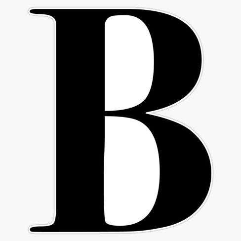 Letter B Initial Bumper Sticker Vinyl Decal 5 inches in Saudi Arabia