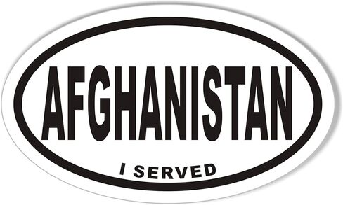Afghanistan I Served Oval Bumper Sticker in Kuwait