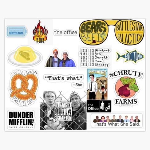 The Office Set 6 Sticker Vinyl Bumper Sticker Decal Waterproof 5" in Saudi Arabia