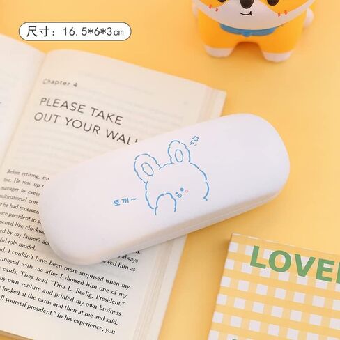 Kawaii Sunglasses Case Aesthetic Glasses Case for Women Y2K Portable Glasses Case Protection Box with Animal Pattern in Saudi Arabia