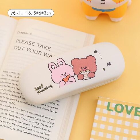 Kawaii Sunglasses Case Aesthetic Glasses Case for Women Y2K Portable Glasses Case Protection Box with Animal Pattern in Saudi Arabia
