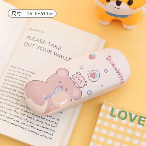 Kawaii Sunglasses Case Aesthetic Glasses Case for Women Y2K Portable Glasses Case Protection Box with Animal Pattern in Saudi Arabia