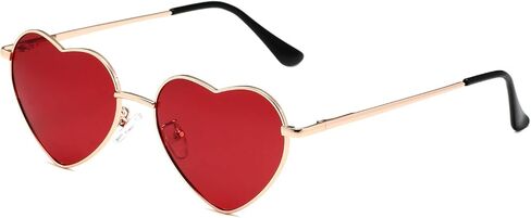 AICase Bunny Merch Bad Gifts نظارات شمسية بيضاوية على شكل قلب للنساء والرجال نظارات شمسية صغيرة في التسعينيات نظارات شمسية عصرية مستديرة ظلال لطيفة مصمم Miu Sunies حماية من الأشعة فوق البنفسجية 400 للجماهير in Saudi Arabia