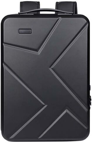 Hard Shell Backpack Large Capacity Laptop Bag USB Backpack for Men (Black) in Saudi Arabia