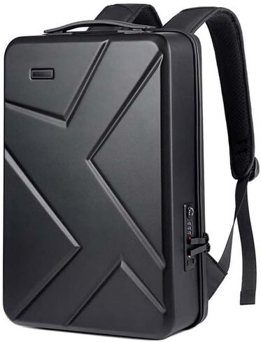 Hard Shell Backpack Large Capacity Laptop Bag USB Backpack for Men (Black) in Saudi Arabia