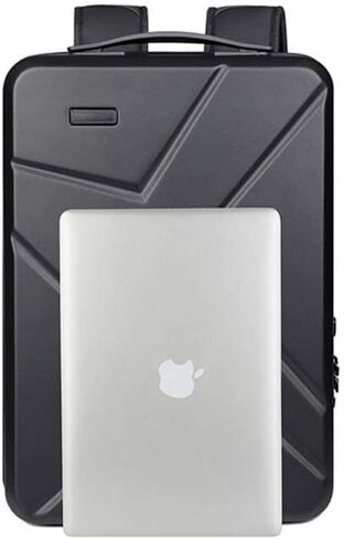 Hard Shell Backpack Large Capacity Laptop Bag USB Backpack for Men (Black) in Saudi Arabia