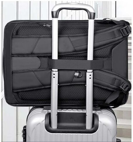 Hard Shell Backpack Large Capacity Laptop Bag USB Backpack for Men (Black) in Saudi Arabia