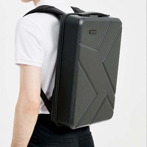 Hard Shell Backpack Large Capacity Laptop Bag USB Backpack for Men (Black) in Saudi Arabia