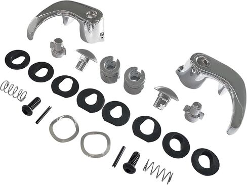 قفل مقبض نافذة التهوية، مجموعة زوج مقبض نافذة قفل الكروم مناسب لسيارة Chevy GMC Blazer، Jimmy، Suburban، استبدال 76999 BHS01861 DHA35357 15617125 15617126 in Saudi Arabia