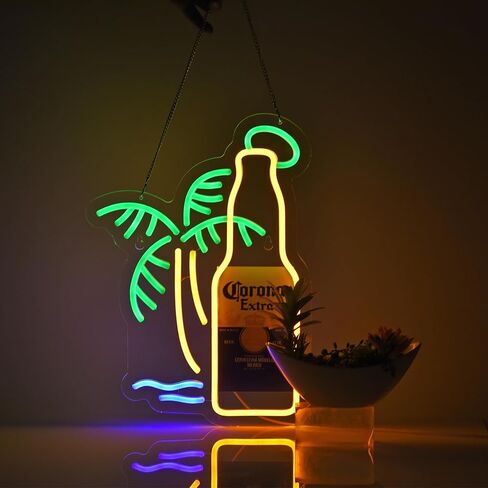 Pacific Neon Sign Beer Bar Cerveza Swordfish Art Man Cave Neon Light with Dimmable Switch LED Neon Signs for Bedroom Home Room Wall Artwork Decor in Saudi Arabia