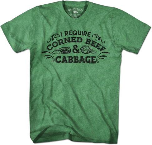 Chowdaheadz I Require Corned Beef and Cabbage T-Shirt - Unisex Vintage Tee Soft Cotton Blend in Kuwait