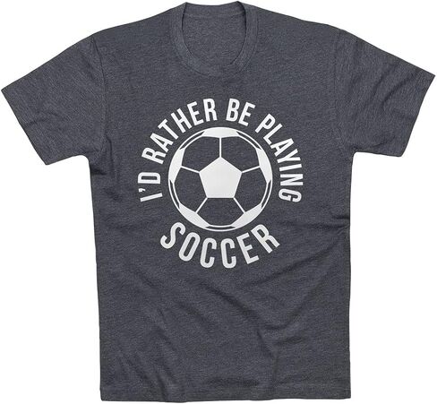 ChalkTalkSPORTS I'd Rather Be Playing Soccer Short Sleeve T-Shirt | Soccer Tee | Youth and Adult Sizes in Saudi Arabia