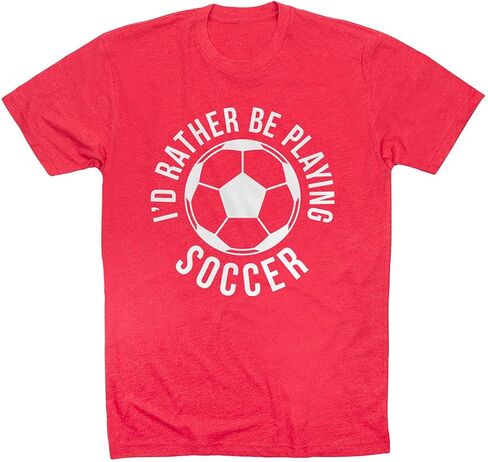 ChalkTalkSPORTS I'd Rather Be Playing Soccer Short Sleeve T-Shirt | Soccer Tee | Youth and Adult Sizes in Saudi Arabia