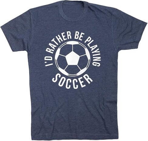 ChalkTalkSPORTS I'd Rather Be Playing Soccer Short Sleeve T-Shirt | Soccer Tee | Youth and Adult Sizes in Saudi Arabia