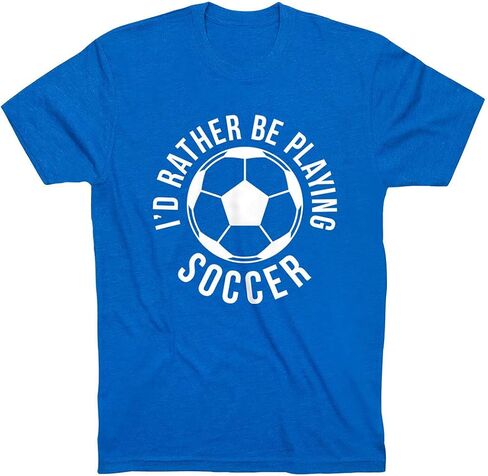 ChalkTalkSPORTS I'd Rather Be Playing Soccer Short Sleeve T-Shirt | Soccer Tee | Youth and Adult Sizes in Saudi Arabia