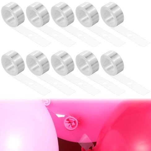 10 قطع من أشرطة تزيين البالونات، شرائط شريط تزيين بالونات بطول 164 قدم، طقم قوس بالونات لتزيين حفلات الزفاف وأعياد الميلاد in Kuwait