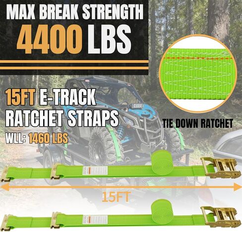 نظام إدارة البضائع لمجموعة السكك الحديدية E-Track - 4 قضبان، 4 حبال ربط، 4 مراسي دائرية، 2 × 15 قدم أشرطة سقاطة شديدة التحمل لشاحنات البضائع، والمقطورات المغلقة، وكراجات نقل الدراجات النارية in Kuwait