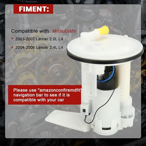 E8547M Electric Fuel Pump Module Assembly Sending Unit Compatible with Mitsubishi 2003-2007 Lancer 2.0L, 2004-2006 Lancer 2.4L Replaces# SP4032M FG1654 P76738M MN135192 MN161935 in Kuwait