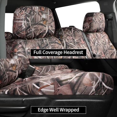 Custom Car Camo Seat Covers for Chevy Silverado 1500Crew Cab/HD 2500/3500 CrewCab/Limited CrewCab Precision Fit for 2019-2026 WT/LT/Custom – Off-Road Tough(Neoprene Reed Camouflage) in Saudi Arabia