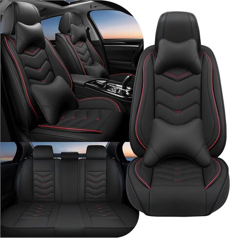 Car Seat Covers Fit for mini Cooper s 2000-2012, Stylish Sport Seat Covers, Waterproof Wear-Resistant Premium Nappa Leather Car Seat Cover.(2 Pcs Front/Black Blue) in Kuwait