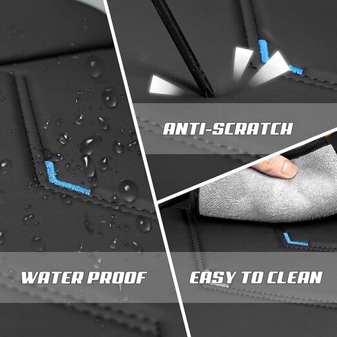 Car Seat Covers Fit for mini Cooper s 2000-2012, Stylish Sport Seat Covers, Waterproof Wear-Resistant Premium Nappa Leather Car Seat Cover.(2 Pcs Front/Black Blue) in Saudi Arabia