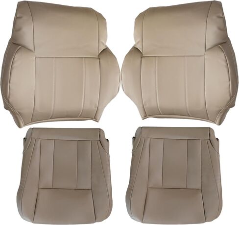 Driver and Passenger Bottom and Top Lean Back Leather Seat Covers Oak Tan Compatible with Toyota 4Runner 1996 1997 1998 1999 2000 2001 2002 in Saudi Arabia