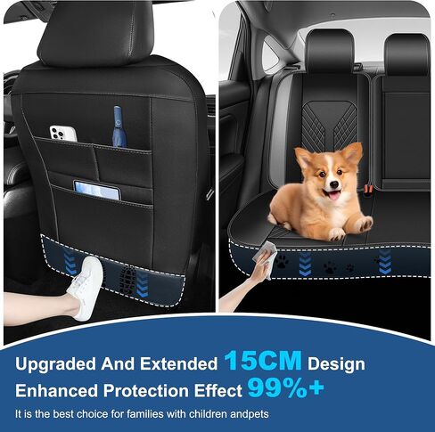 Custom Seat Covers for Honda Civic 2016 2017 2018 2019 2020 2021 Civic LX/EX/Sport/Si/EXL/EX-T/Touring Car Seat Covers Full Set (Black&Grey, 5 Seats) in Kuwait