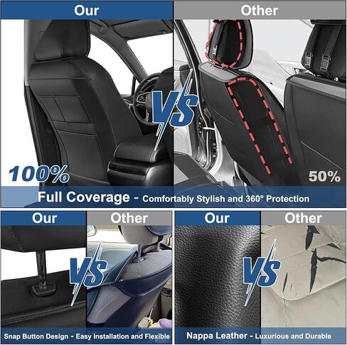 Custom Seat Covers for Honda Civic 2016 2017 2018 2019 2020 2021 Civic LX/EX/Sport/Si/EXL/EX-T/Touring Car Seat Covers Full Set (Black&Grey, 5 Seats) in Kuwait