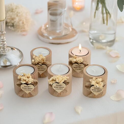 100 Pcs Handmade Personalized Cylinder Candle Holders – Elegant Wedding Favors, Bridal Shower Gifts, Funeral Memorials, & Tealight Candles for Guests in Saudi Arabia