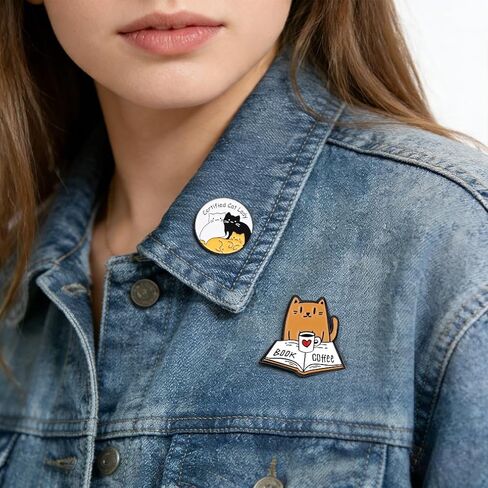 Valentine's Pins Gift For Cat Pins Enamel, Cute Enamel Pins Bulk, Funny Push Pin Decorative, Brooch Badge, Backpacks Bags Jackets for Adults Cats, Clothes Accessories Party Favors Gift (18 PCS) in Kuwait